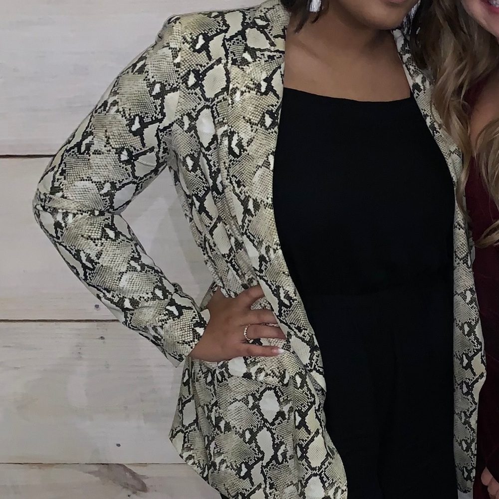 Snake Print Blazer